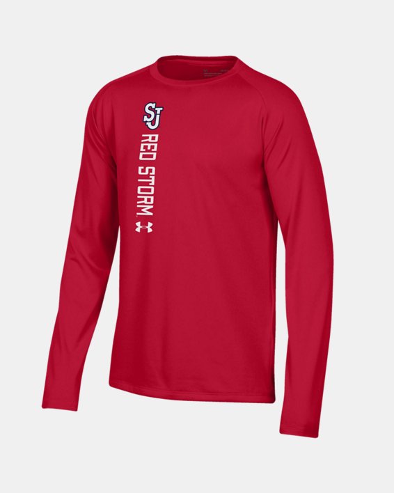 Boys' UA Tech™ Collegiate Long Sleeve, Red, pdpMainDesktop image number 0